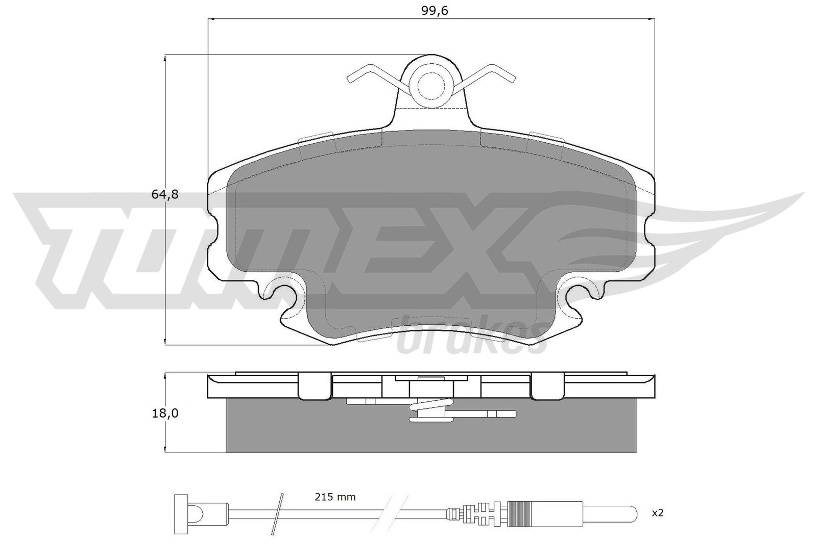 Sada brzdových platničiek kotúčovej brzdy TOMEX Brakes